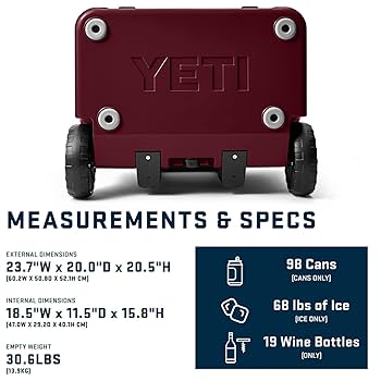 Amazon | YETI Roadie 60 ホイールクーラー 格納式ペリスコープ